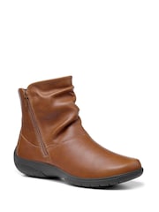 Hotter Brown Whisper Wide Zip Fastening Boots - Image 2 of 4