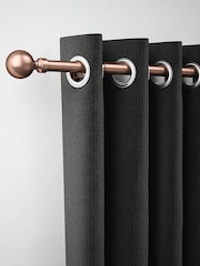 Antique Copper Klick Fit Ball Finial Extendable Curtain Pole Kit 28mm - Image 3 of 5