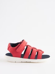 Red Lightweight Touch Fastening Fisherman Sandals - Image 2 of 6