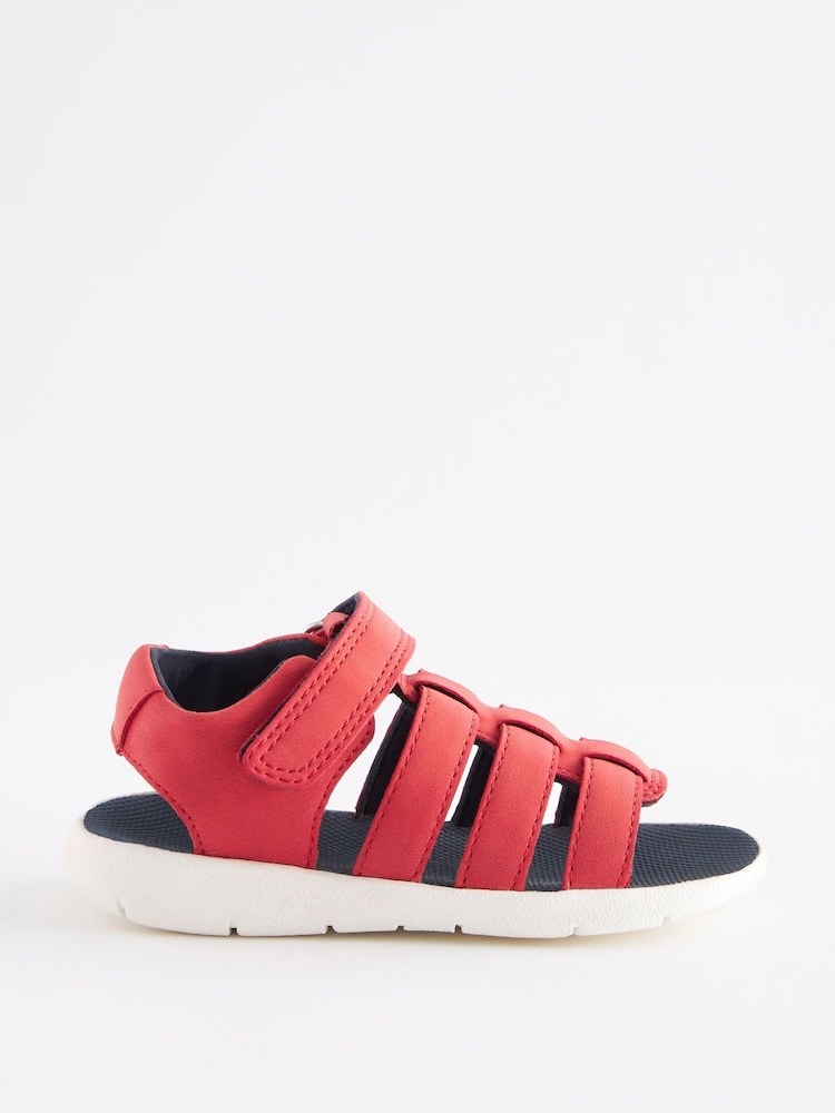 Red Lightweight Touch Fastening Fisherman Sandals - Image 2 of 6