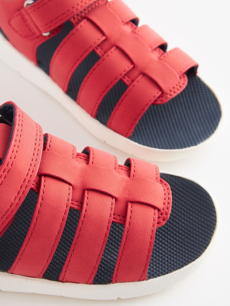 Red Lightweight Touch Fastening Fisherman Sandals - Image 6 of 6 Red Lightweight Touch Fastening Fisherman Sandals - Image 6 of 6