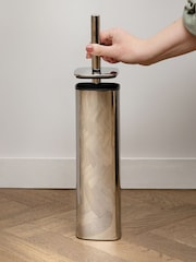 Robert Welch Silver Burford Toilet Brush & Holder - Image 1 of 4