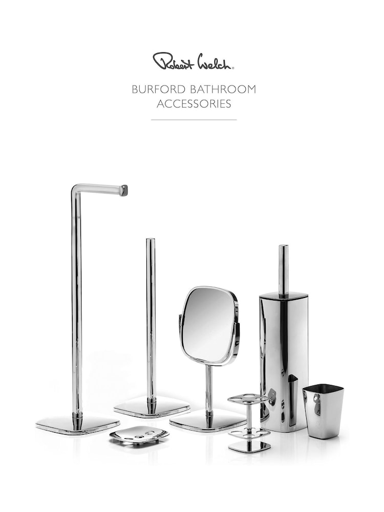 Robert Welch Silver Burford Toilet Brush & Holder - Image 4 of 4