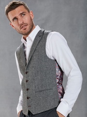Grey Nova Fides Herringbone Waistcoat - Image 1 of 17