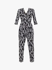 Jolie Moi Cheryl Animal Print Black Jumpsuit - Image 5 of 5