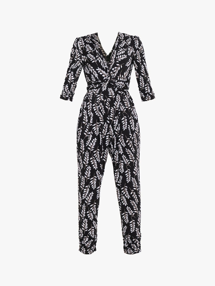 Jolie Moi Cheryl Animal Print Black Jumpsuit - Image 5 of 5