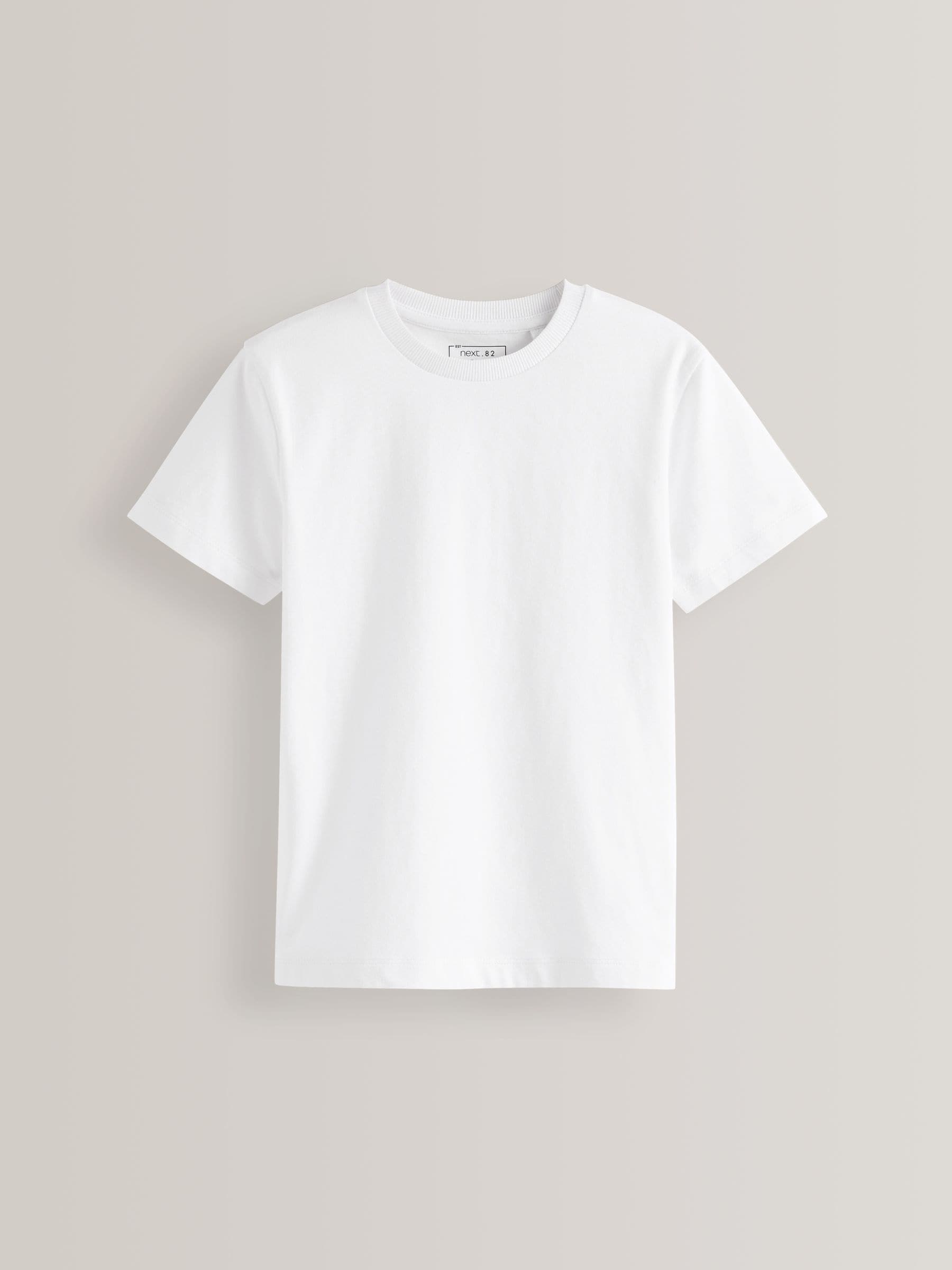 Buy White Regular Fit Short Sleeve 100 Cotton T Shirt 3 16yrs from Next South Africa