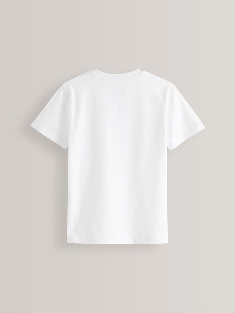 White Regular Fit Short Sleeve T-Shirt (3-16yrs) - Image 6 of 7
