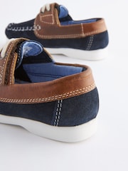 Navy Blue Leather Boat Shoes - Image 6 of 6