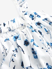 Blue Floral 100% Cotton Printed Tiered Dress (3-16yrs) - Image 7 of 7