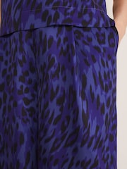 Phase Eight Purple Coletta Leopard Print Trousers - Image 5 of 6
