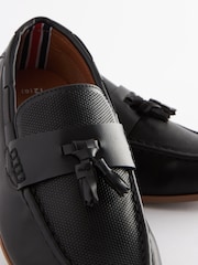 Black Tassel Wide Fit (G) Smart Tassel Detail Loafers - Image 3 of 6