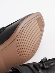 Black Tassel Wide Fit (G) Smart Tassel Detail Loafers - Image 6 of 6
