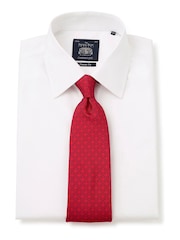Savile Row Company Classic Fit Non Iron Double Cuff 100% Cotton White Shirt - Image 1 of 3