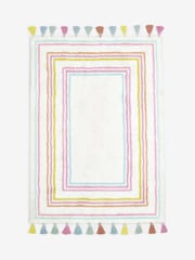 Multi Pink Bright Border Tassel Kids Rug - Image 5 of 6