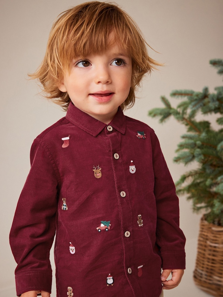 Plum Purple Christmas Shirt (3mths-7yrs) - Image 1 of 5