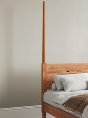 Get Laid Beds Cinnamon Moroccan Four Poster Turned Leg Solid Wood Bed - Image 2 of 2