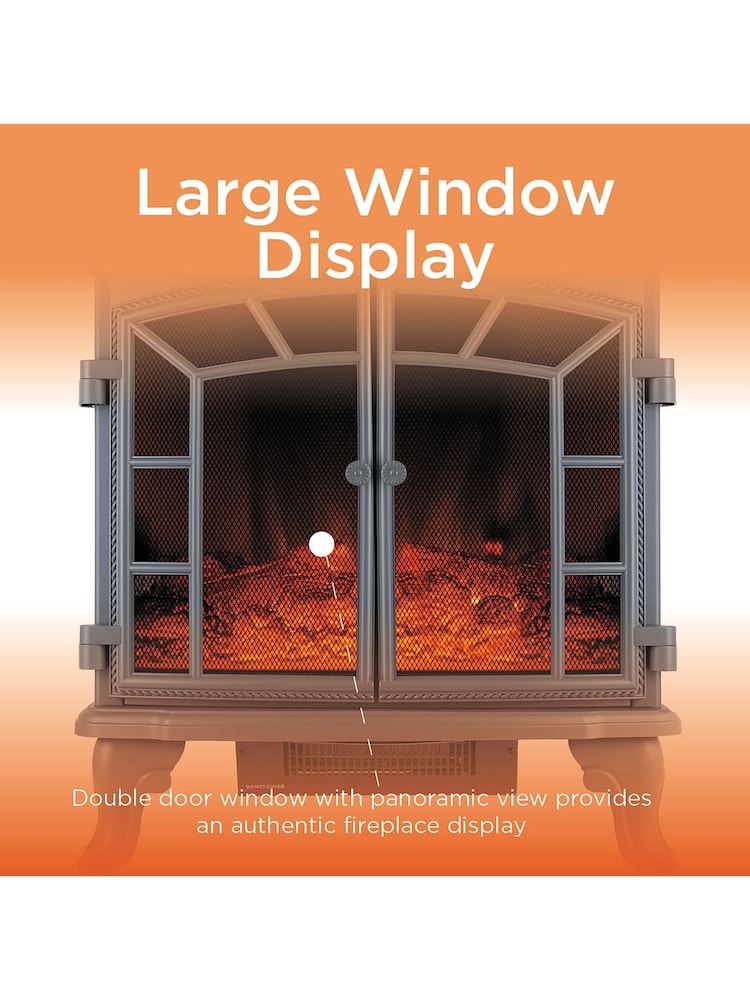 Warmlite Grey Electric Fireplace Heater - Image 2 of 6