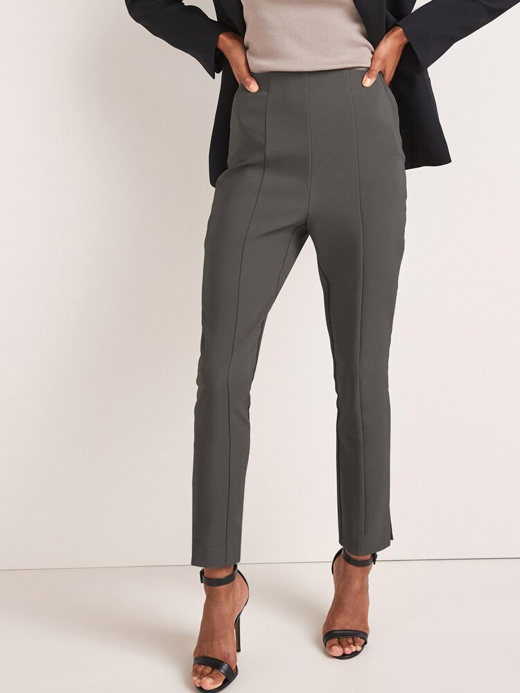 Grey Tailored High Waist Skinny Trousers - Image 2 of 5