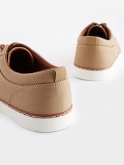 Stone Natural Canvas Derby Trainers - Image 5 of 6