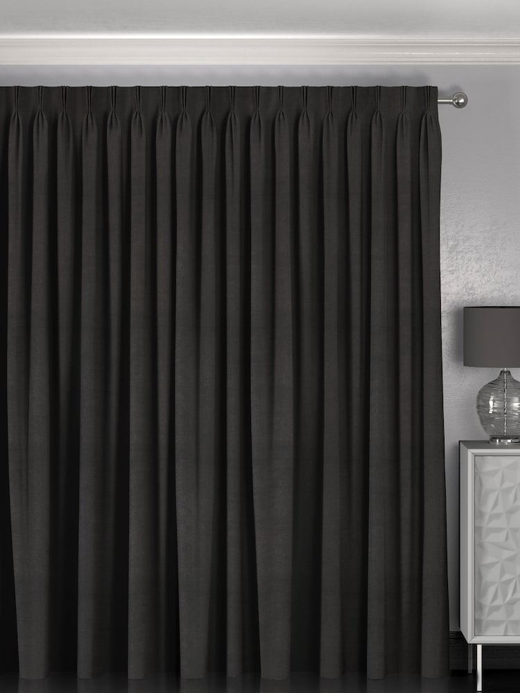 Charcoal Grey Paso Made To Measure Curtains - Image 2 of 9