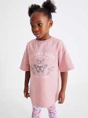 Pink Butterfly T-Shirt And Leggings Set (3-16yrs) - Image 3 of 5