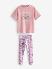 Pink Butterfly T-Shirt And Leggings Set (3-16yrs) - Image 4 of 5