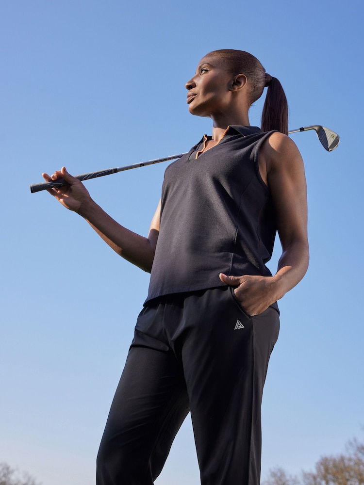 Black Active Sports Polo Vest - Image 1 of 4