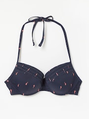 FatFace Blue Seahorse Bikini Top - Image 4 of 4