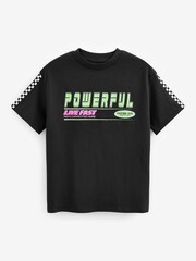 Black Racer Oversized Graphic T-Shirt (3-16yrs) - Image 4 of 5