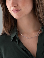 Beaverbrooks Sterling Silver Pebble Necklace - Image 2 of 3