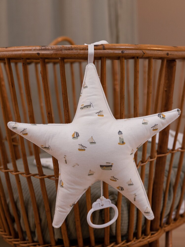 Little Dutch White Star-shaped Sailors Bay White Music Box - Image 1 of 2