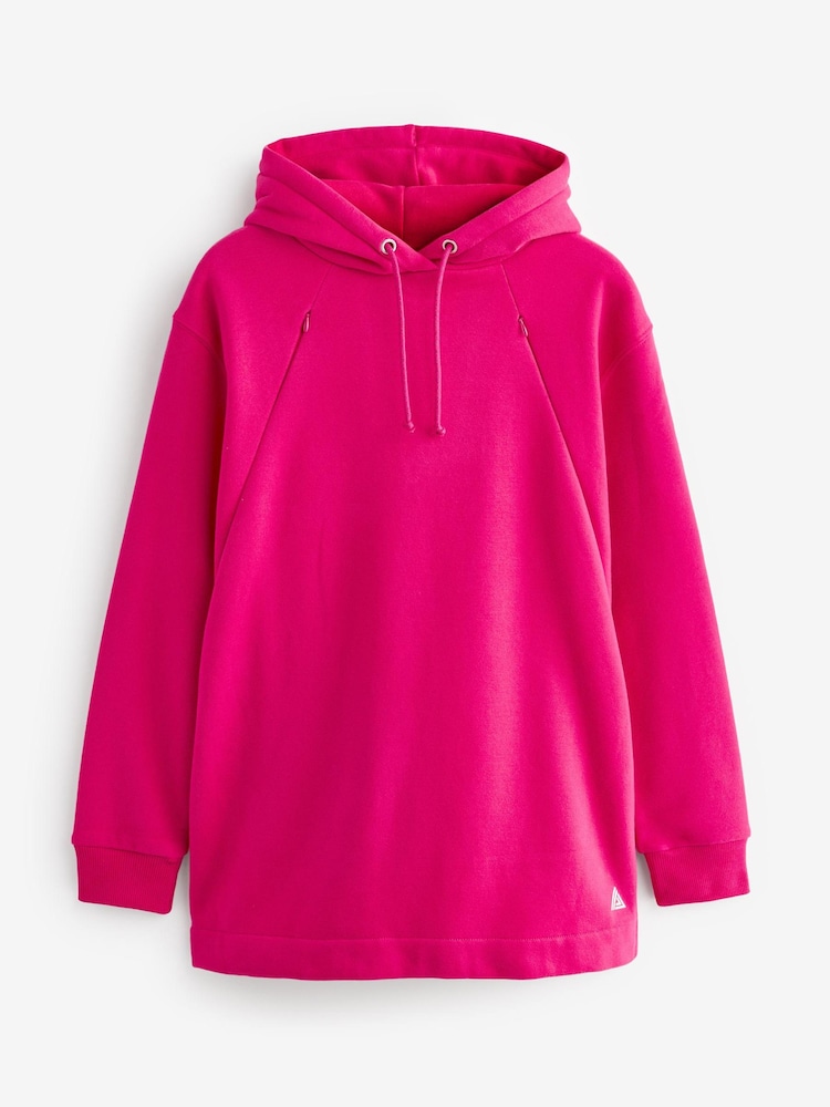 Fushsia Pink Maternity Nursing Hoodie - Image 4 of 4