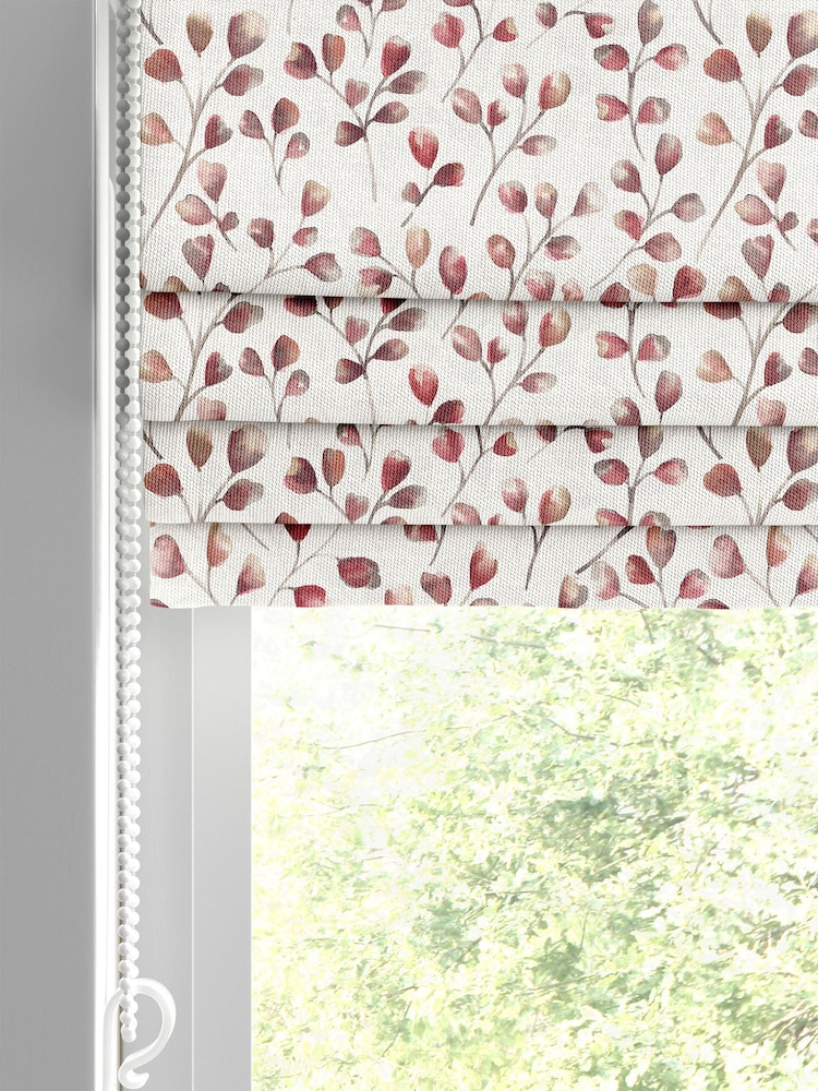 Red April Made To Measure Roman 100% Cotton Blind - Image 2 of 6