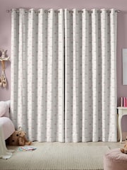 Linen Natural Kids Love Hearts Made To Measure 100% Cotton Curtains - Image 2 of 9