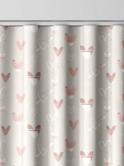 Linen Natural Kids Love Hearts Made To Measure 100% Cotton Curtains - Image 8 of 9