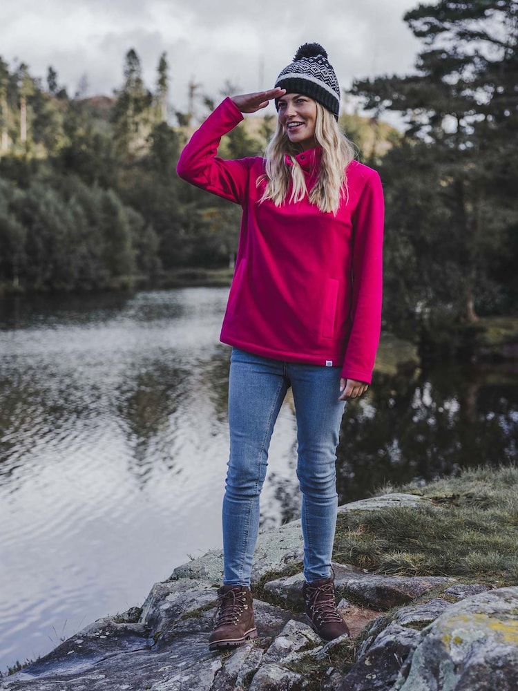 Tog 24 Pink Barclay Press Stud Neck Fleece - Image 1 of 8