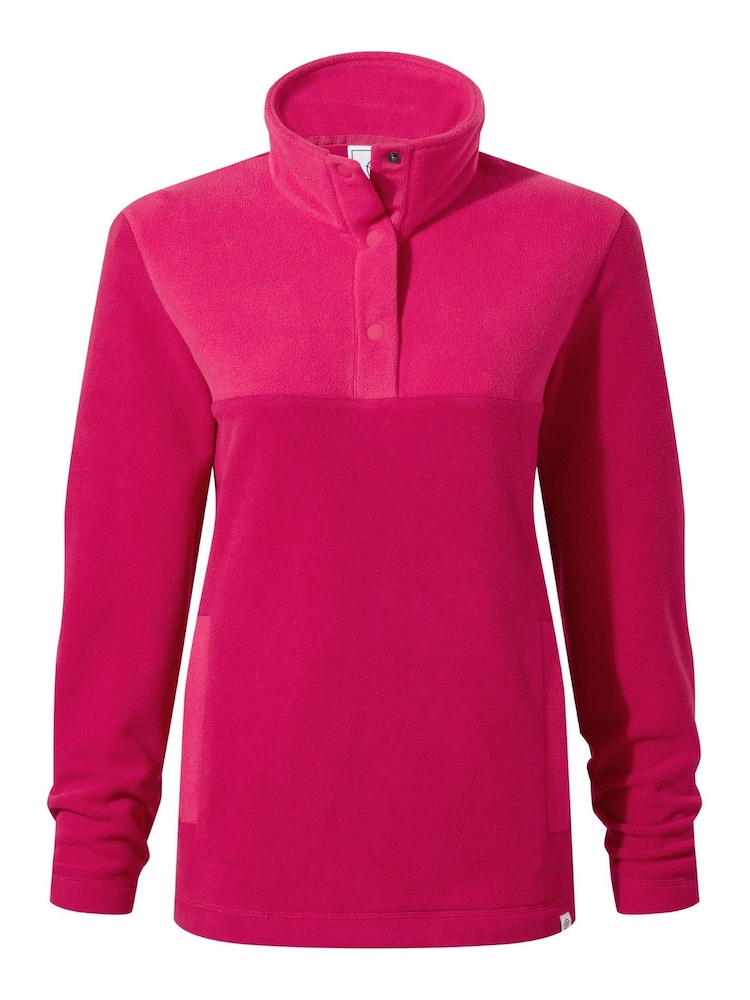 Tog 24 Pink Barclay Press Stud Neck Fleece - Image 8 of 8
