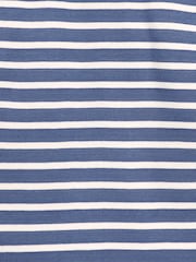 JoJo Maman Bébé Denim Blue Breton Long Sleeved Top - Image 4 of 7