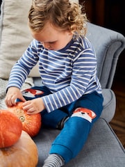 JoJo Maman Bébé Denim Blue Breton Long Sleeved Top - Image 5 of 7