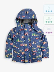 JoJo Maman Bébé Blue 3-In-1 Waterproof Jacket - Image 11 of 11