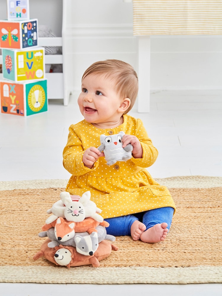 JoJo Maman Bébé Woodland Animal Plush Stacker - Image 2 of 5