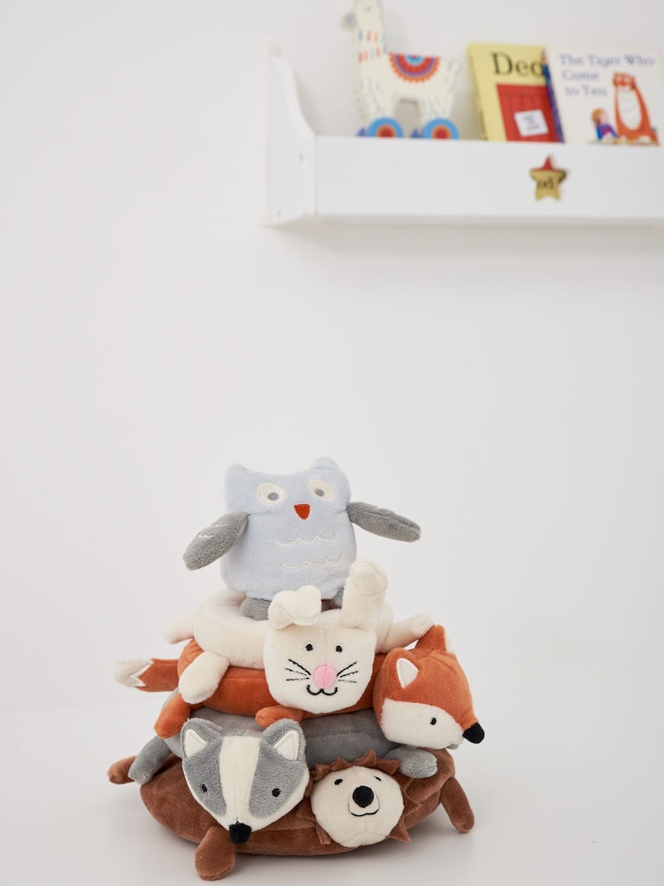JoJo Maman Bébé Woodland Animal Plush Stacker - Image 2 of 5 JoJo Maman Bébé Woodland Animal Plush Stacker - Image 2 of 5