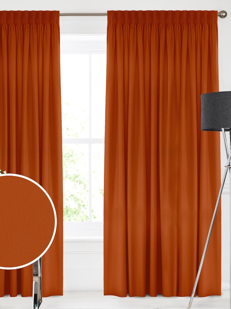 Nectarine Montero Velvet Made To Measure Curtains - Image 1 of 9