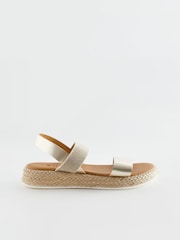 Or - Sandales Forever Comfort® en cuir à bretelles élastiques - Image 3 of 8