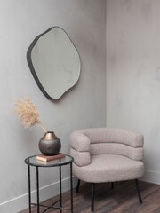 Libra Interiors Dark Brown Medium Organic Curved Mirror - Image 1 of 4
