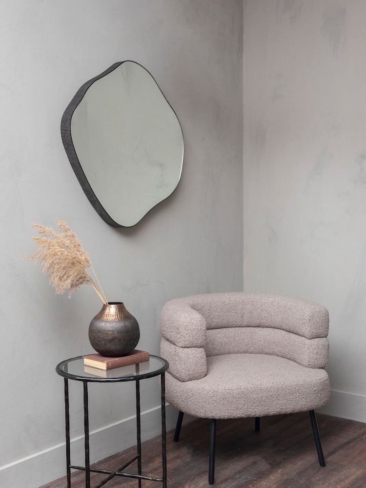 Libra Interiors Dark Brown Medium Organic Curved Mirror - Image 1 of 4
