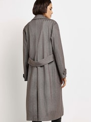 River Island Brown Duster Jacket With Patch Pockets - Image 2 of 3