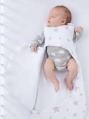 Snuz White Kids 1 Tog Baby 100% Cotton Sleep Bag - Image 1 of 5