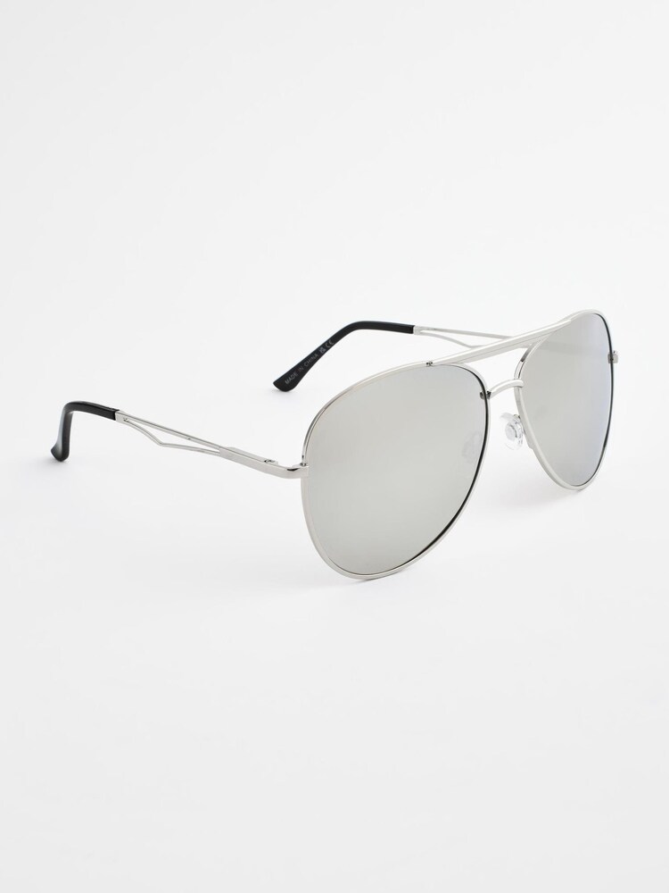 Silver Pilot Polarised Sunglasses - Image 2 of 4